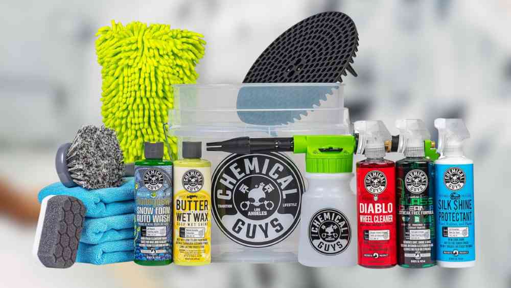 Car Wash Kit with Foam Gun Bucket and Cleaning Chemicals