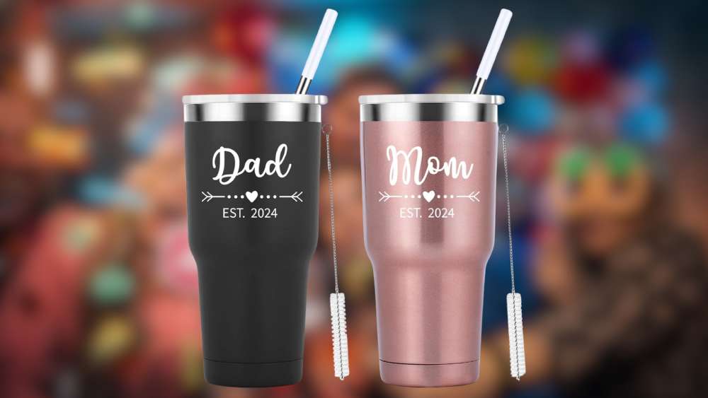 Stylish Tumbler with Reusable Straw and Cleaning Brush