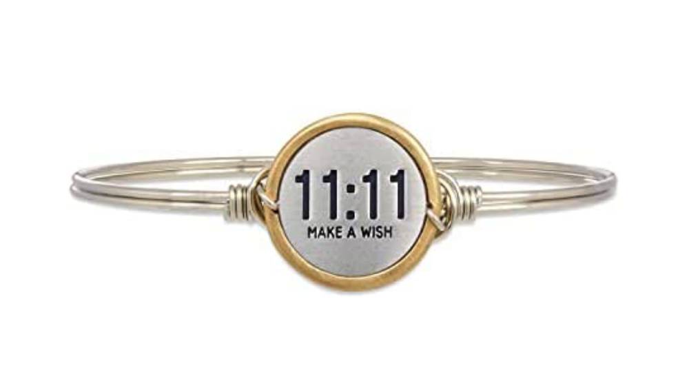 Number and Words Bangle Bracelet