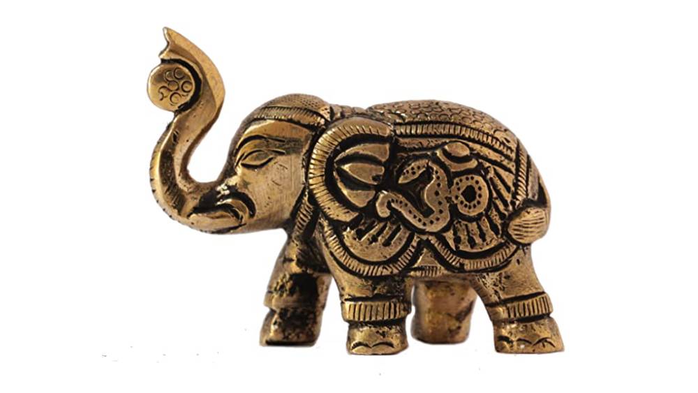 Brass Elephant with Indian Style