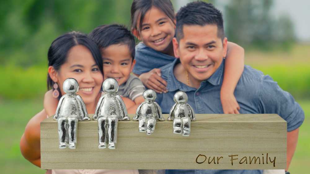 ‘We Made a Family’ Metal Ornament