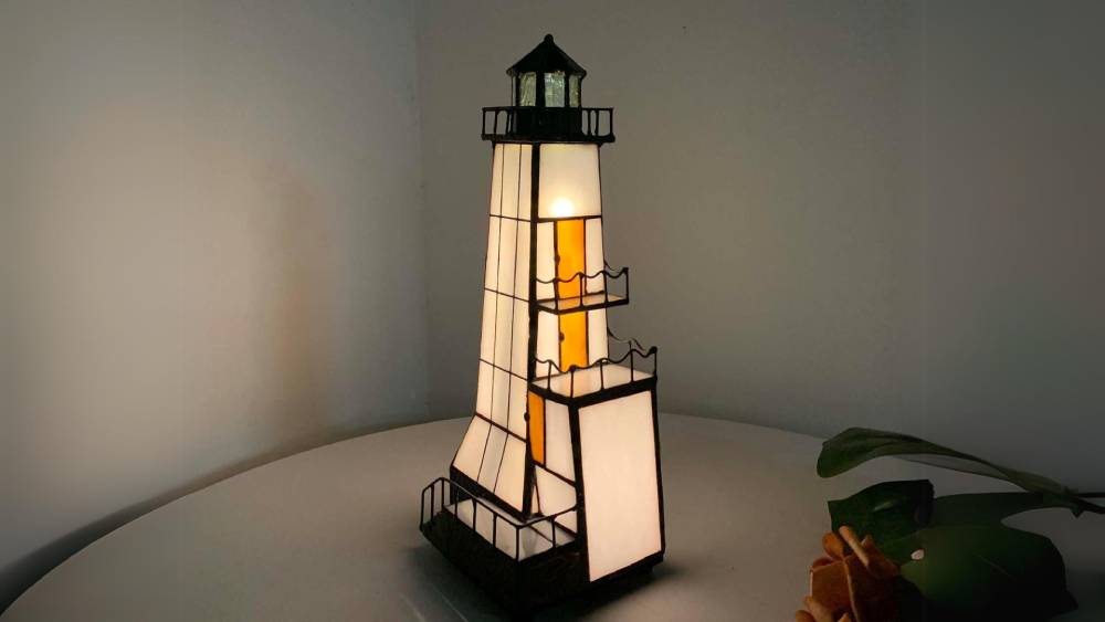 Stained Glass watchtower look a like Lamp