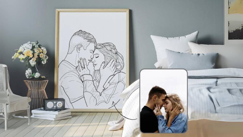 Line Art Custom Personalized Portrait