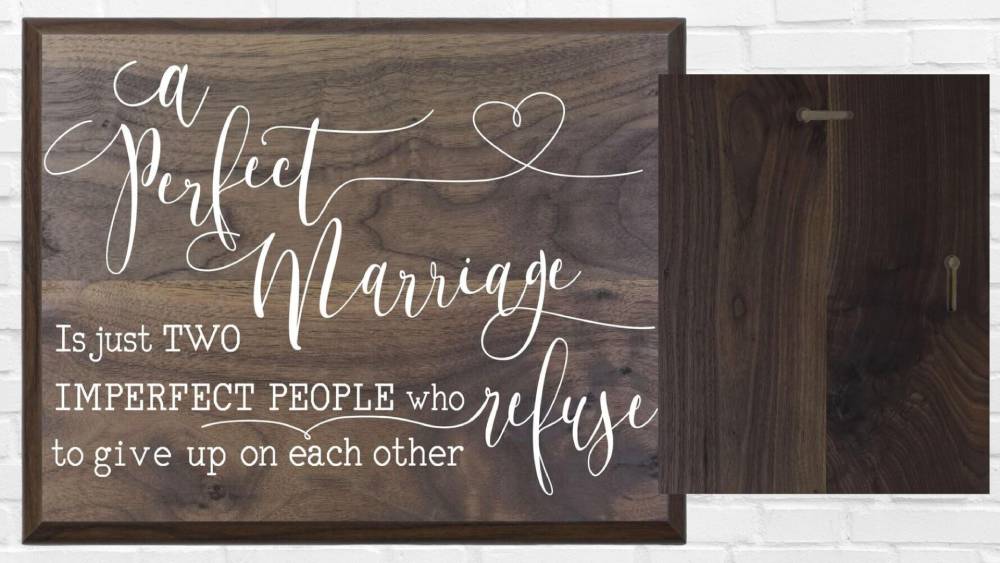 A Perfect Marriage 12x12 inches Wall Plaque