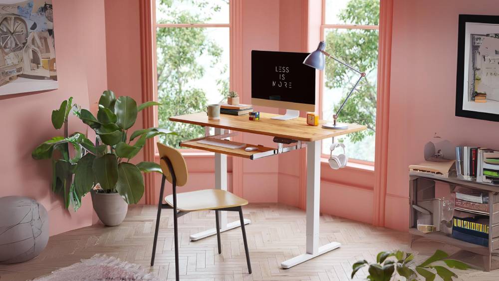 Standing Desk with buttons to adjust height