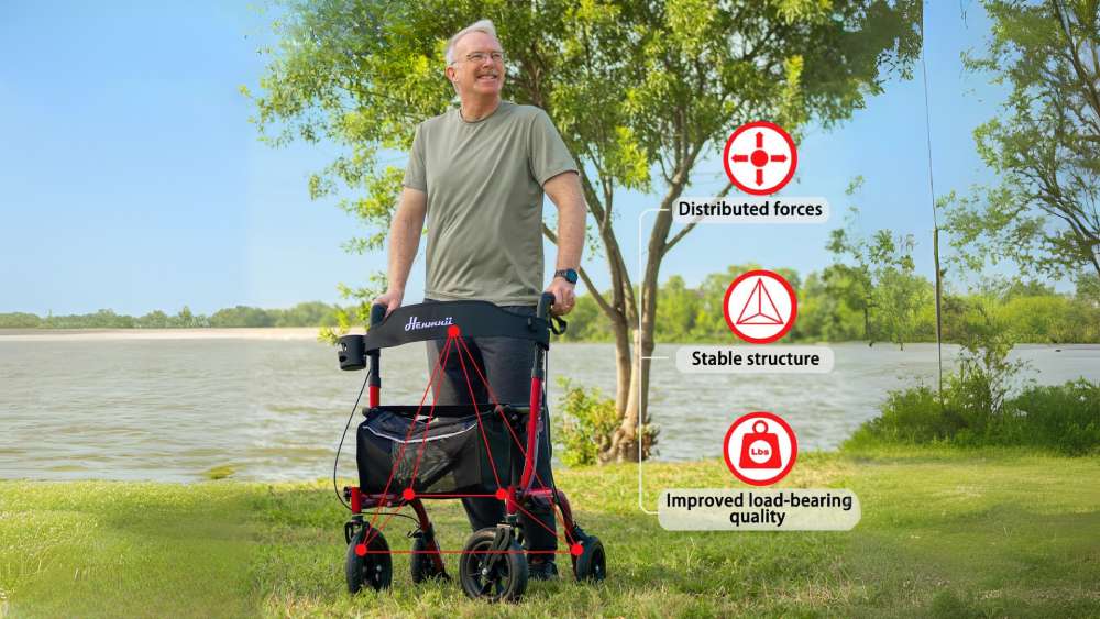 Euro Style Rolling Walker with Comfortable Seat