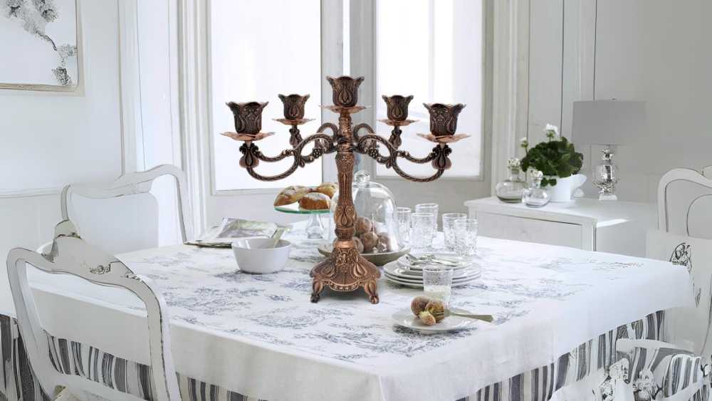 Elegant Vintage Engraved Candelabra