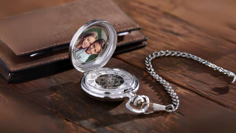 Stainless Steel Custom Photo Pocket Watch
