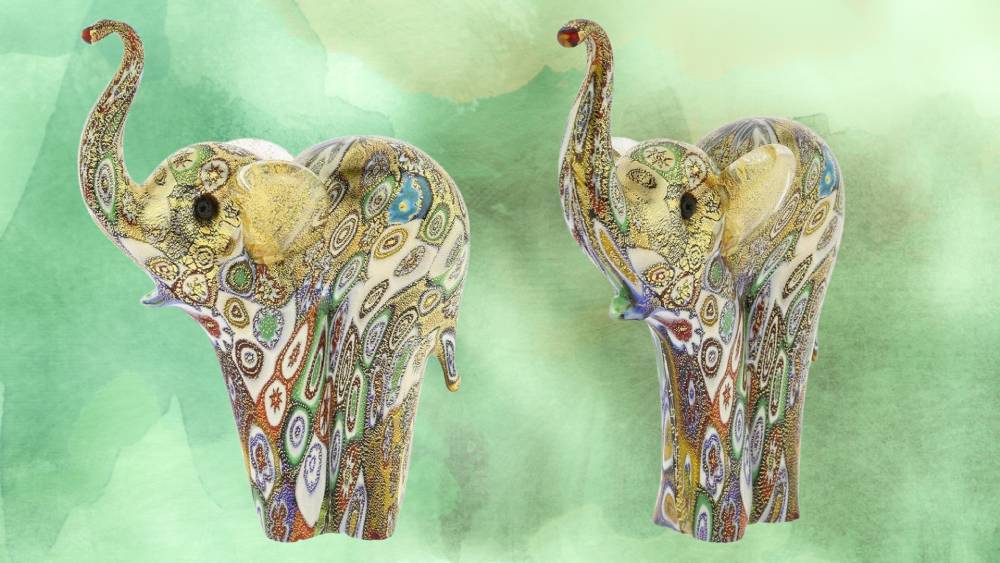 Glass Elephant with certificate of authenticity