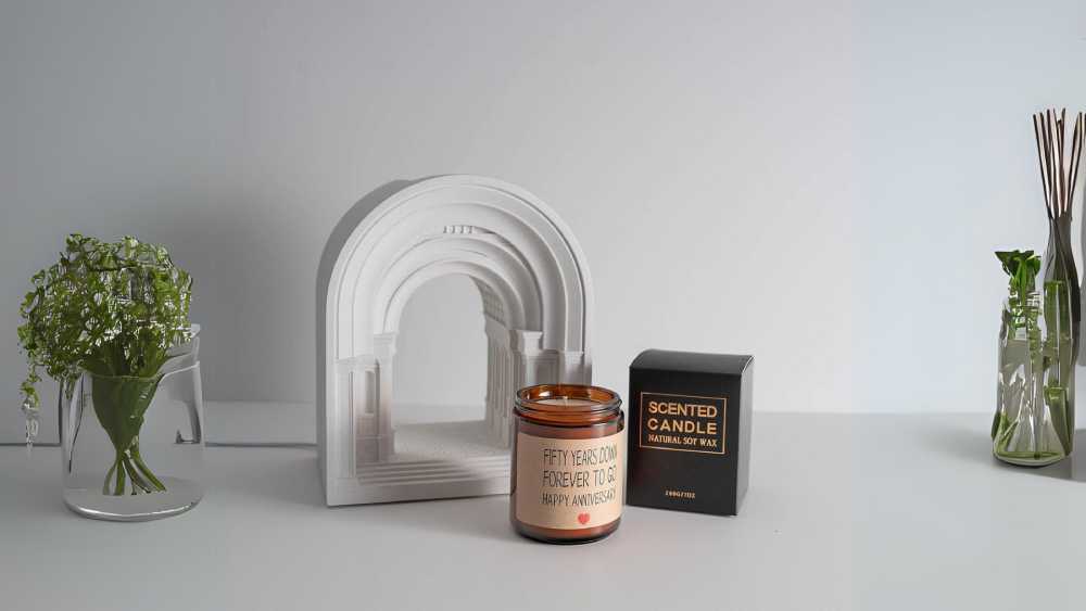 Scented Candle with 3 Years
Happy Anniversary Message