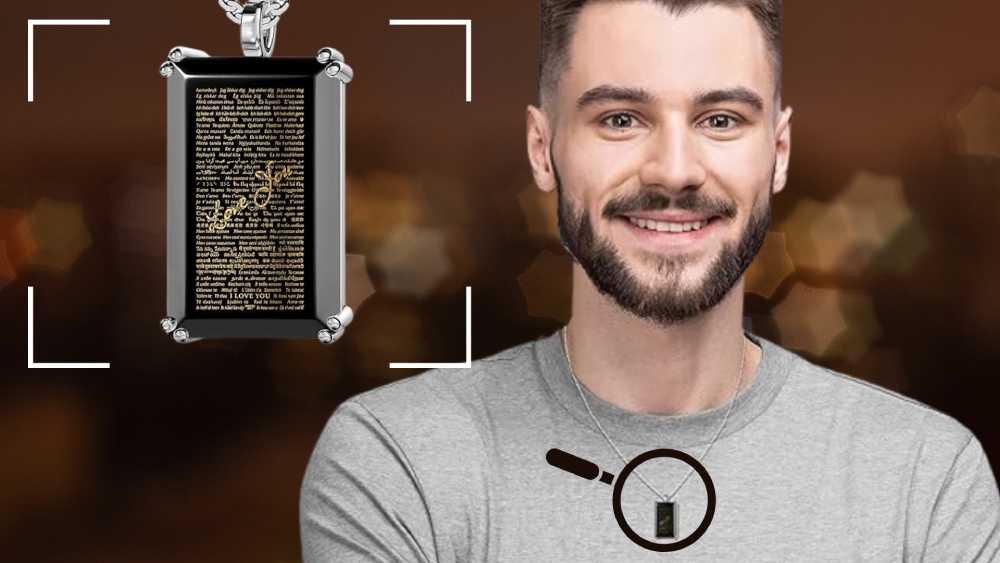 Men's ‘I Love You’ 20 inch Pendant