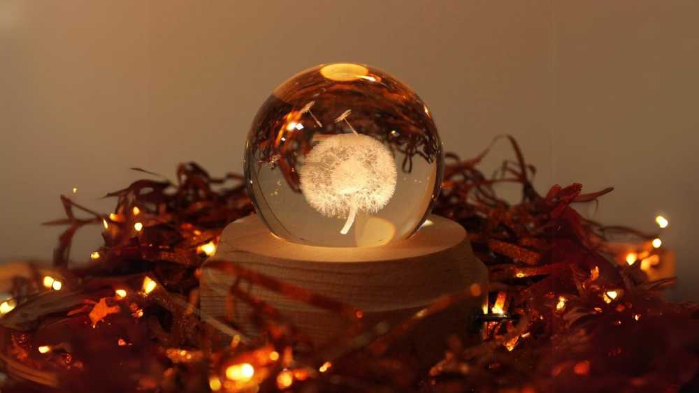 LED Crystal Ball Music Box