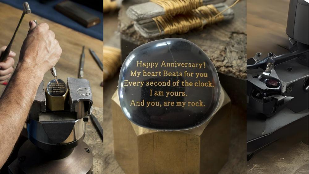 Gender Neutral engraved Anniversary Stone