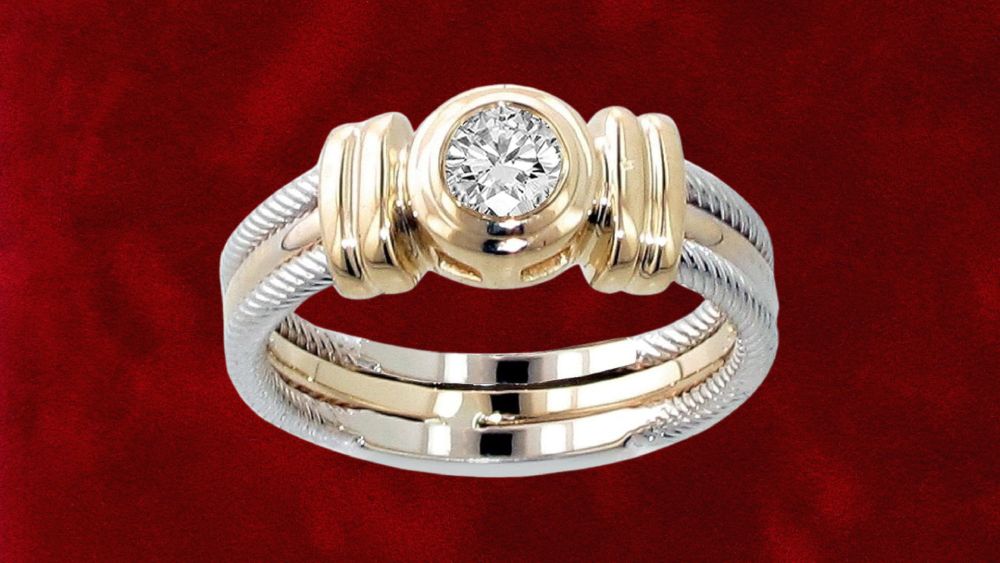 Gorgeous Two Tone Diamond Ring