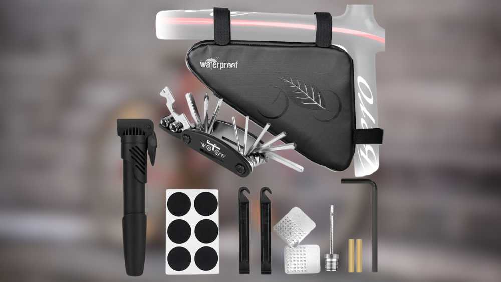 Bicycle Repair Kit in a Bag with Straps