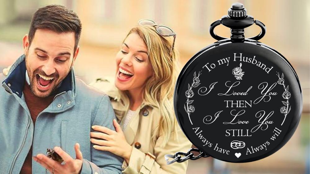 To Husband Anniversary Pocket Watch