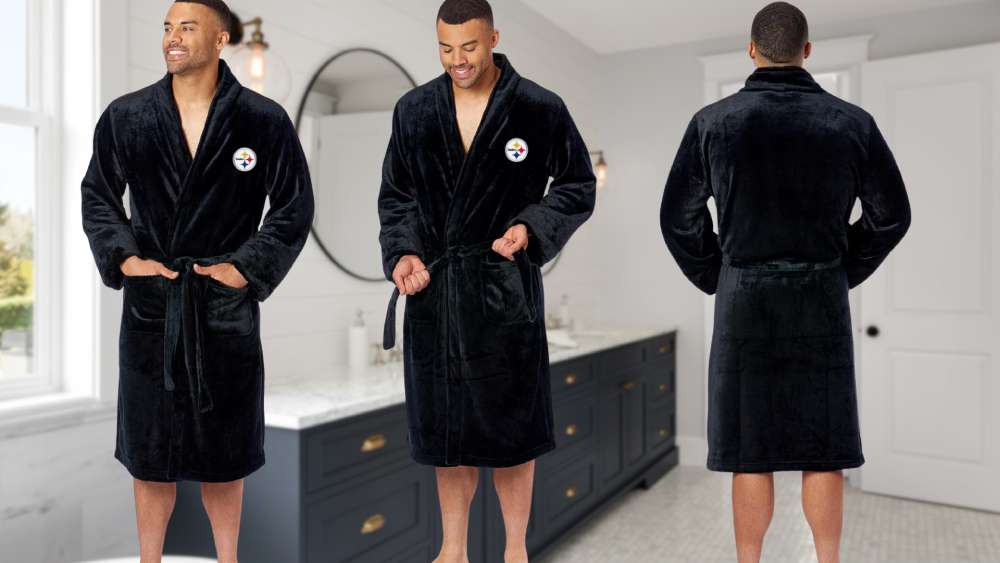 Silk Touch Bathrobe made with 100% polyester
