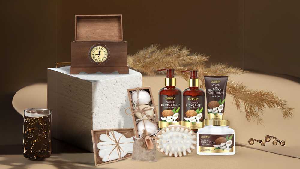 Wooden Bath Set for Home Spa Experience