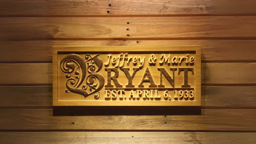 Family Sign made of Solid Pine Wood
