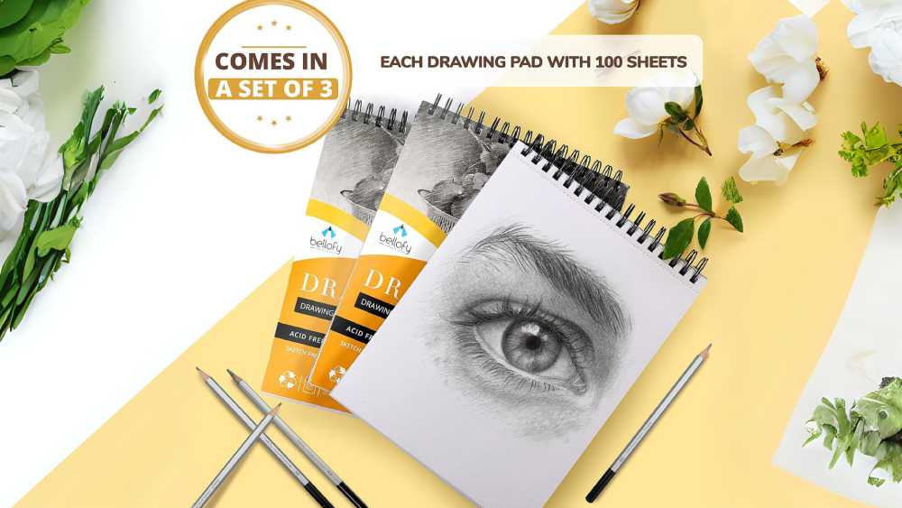 Professional 100 Sheets Sketching Set