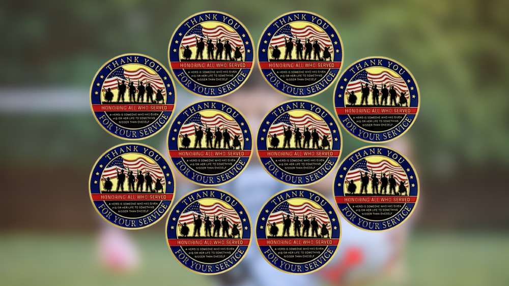 1.57 Inches Diameter Military Appreciation Coins