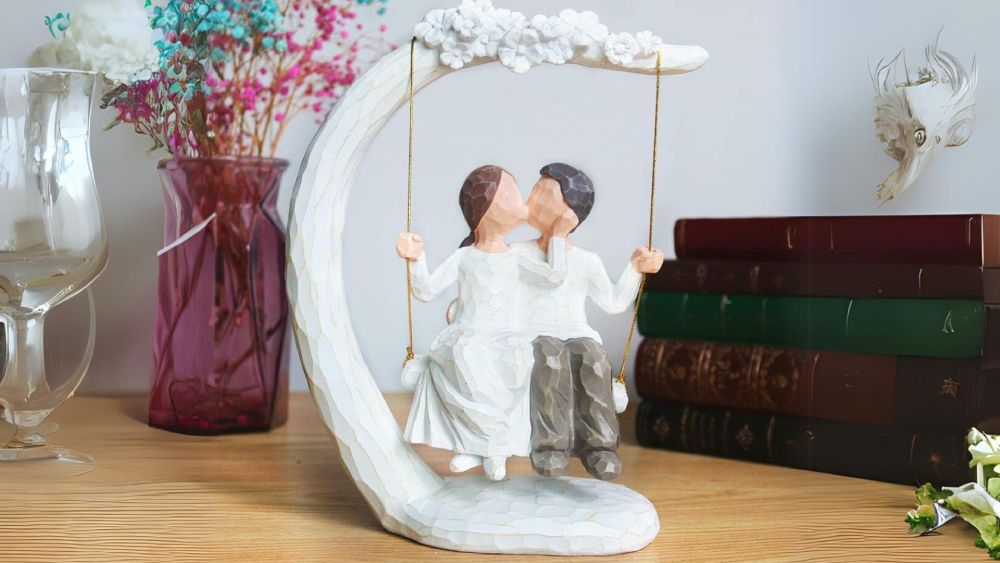 Anniversary Hand Painted Resin Sculpture