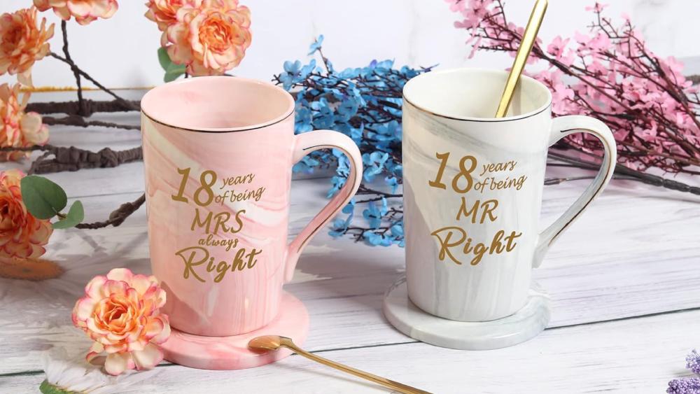 18-Year Anniversary Matching Mugs