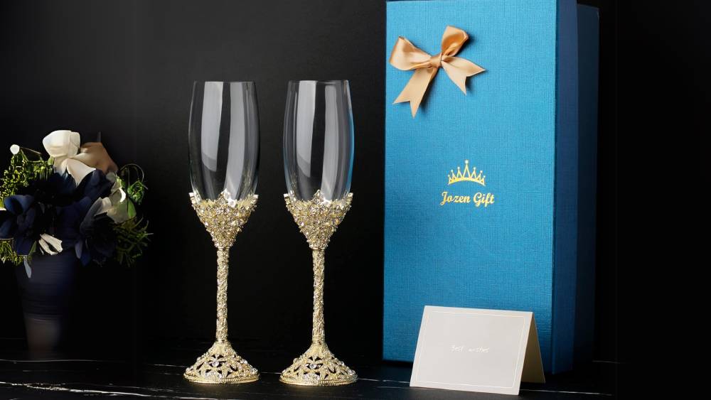 Elegant Crystal Champagne Glasses Flute