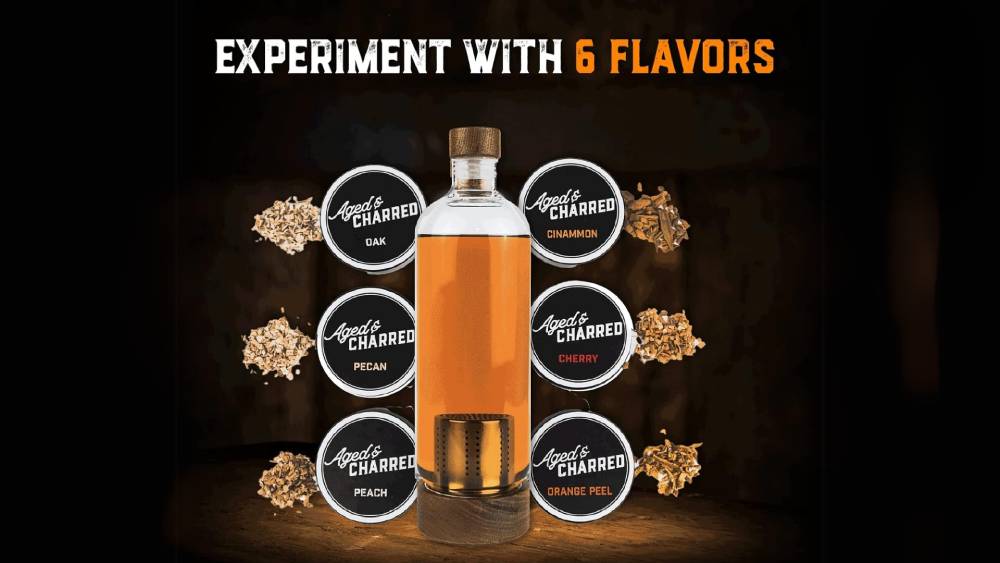 Whiskey Infusion Kit with infusion bottle