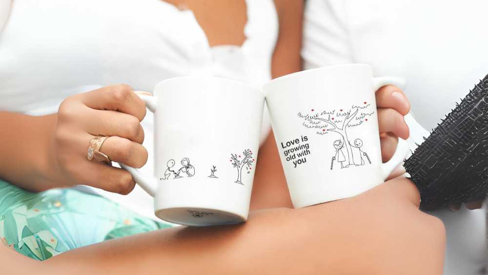 Adorable ‘Grow Old With You’ Couples Mugs