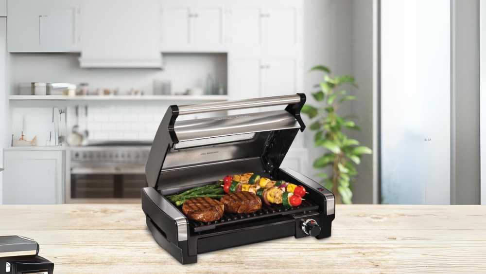 Electric Indoor Searing Grill Nonstick Barbeque