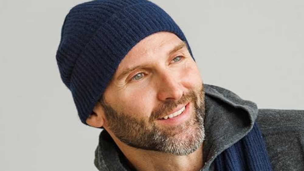 Fishers Finery Men's 100% Pure Cashmere Ribbed Cuffed Hat