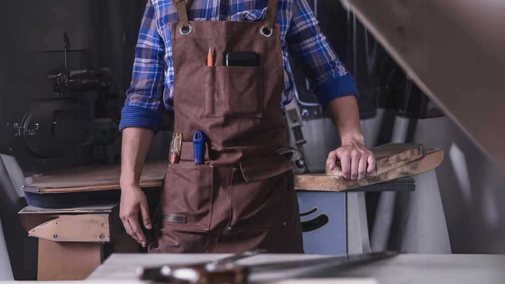 Handyman Woodworking Apron Canvas Work Apron With Tool Pockets