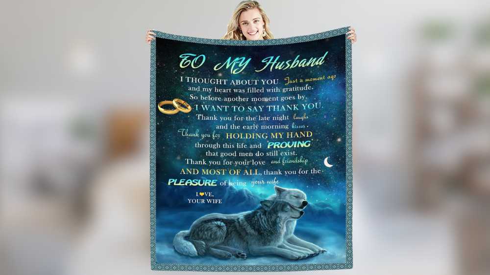 The Husbands Blanket Anniversary Gift from Wife