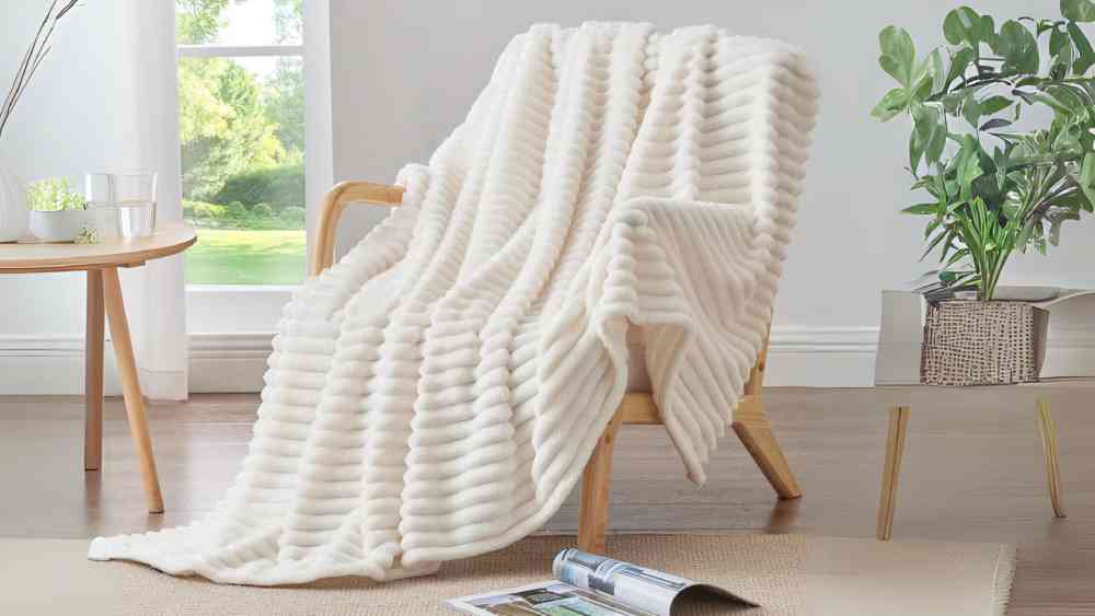 White throw blanket 30th birthday gift for women