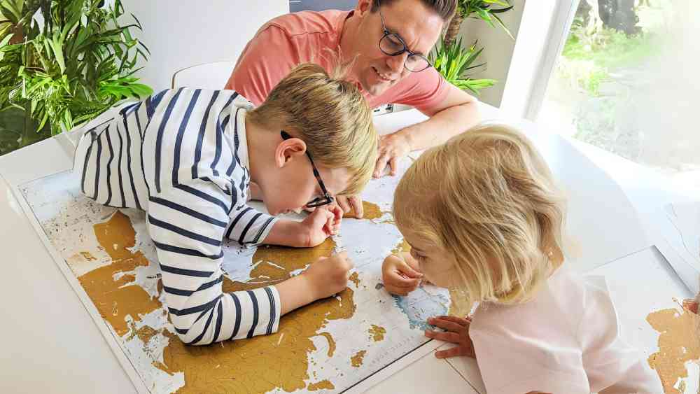 Scratch the world fun travel map detailed poster