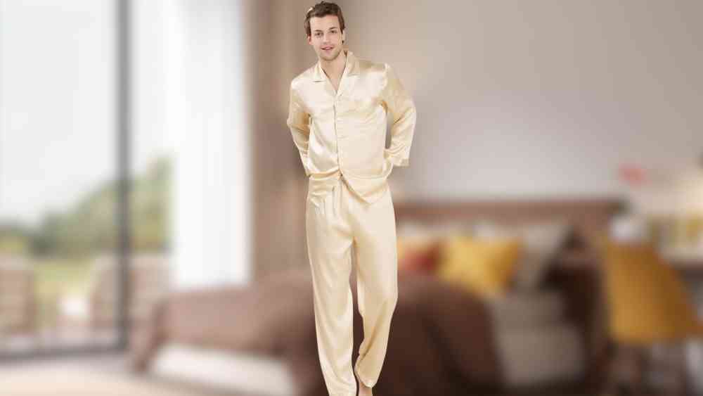 LoveSilk Men's 100% Silk Pajamas