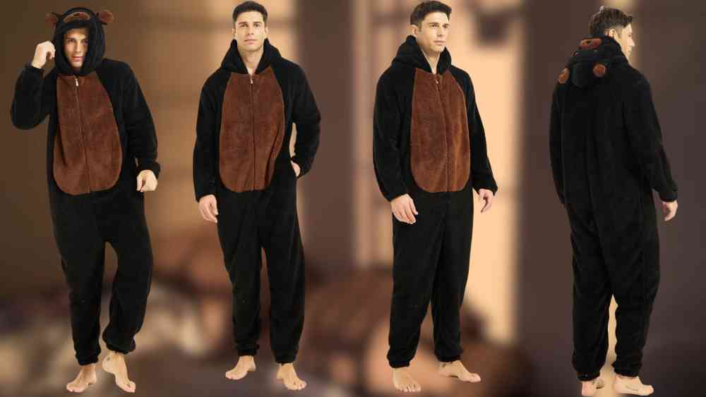 Cute Bear Onesie with Zipper for me