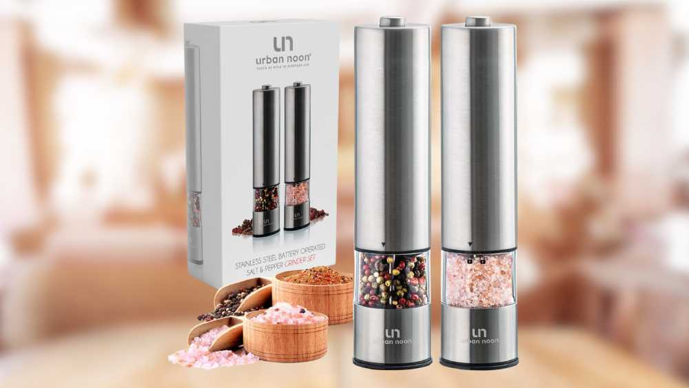 Electric Salt and Pepper Grinder Set