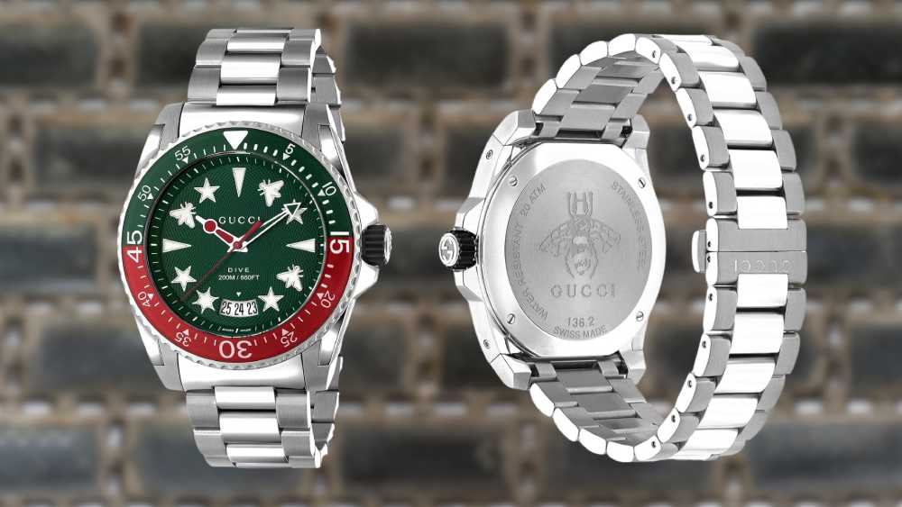 660 Feet Water Resistance Gucci Dive Watch