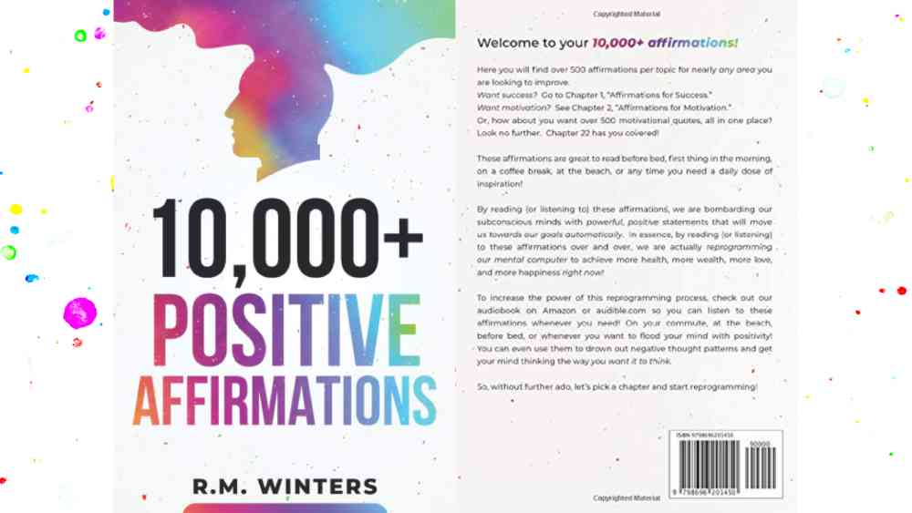 10,000+ positive affirmations book by R.M. Winters