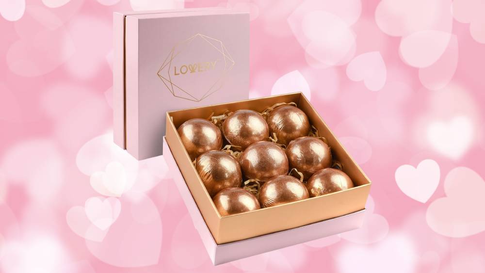 24K Rose Gold Bath Bombs Set