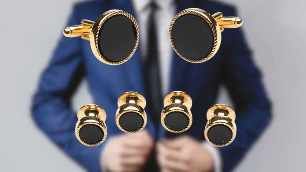 Black and Gold Cufflinks