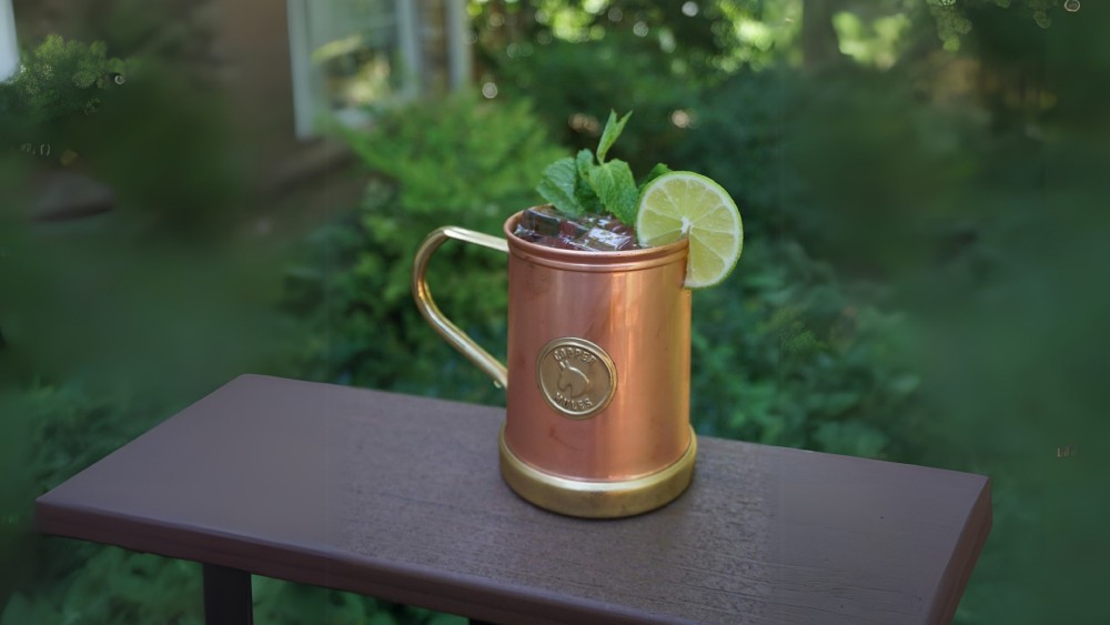 Handcrafted 16oz Mug made from thick copper