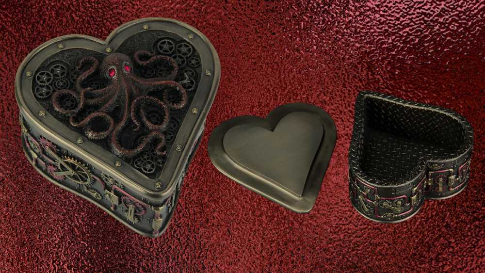Octopus Jewelry Heart Shaped Box