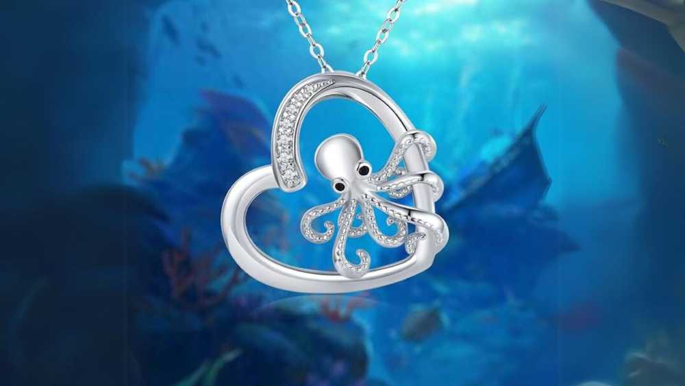 Octopus Sterling Silver Necklace