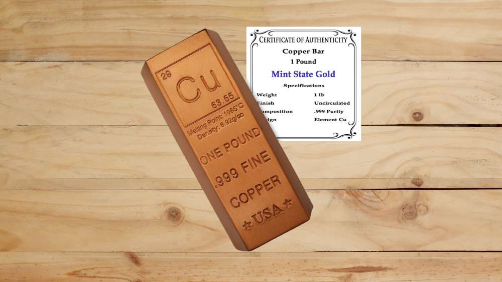 Copper Bar Ingot Paperweight