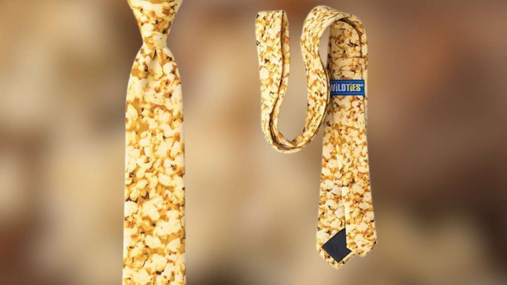 Popcorn Print Tie Skinny and Microfiber Ties