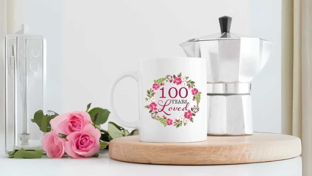 100 Years Loved Coffee Mug Cup Birthday Gift