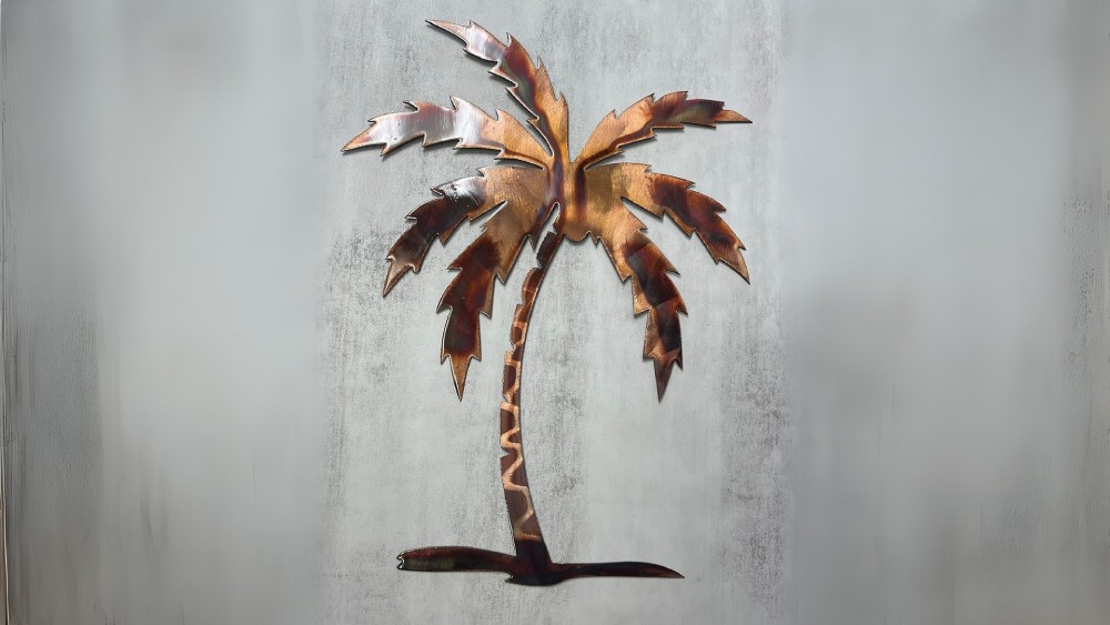 Copper Palm Tree Wall Art